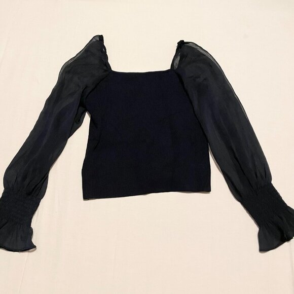 French Connection Maia Krista Crepe Mix Jumper Womens Size Medium Top - Picture 12 of 16